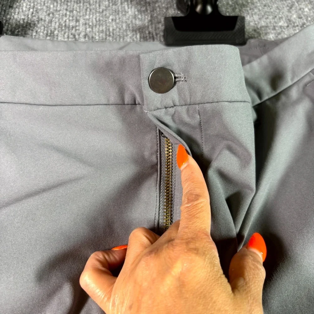 Lululemon Golf Pant Men 36x30 Gray Polyester Straight Sports Performance Workout
